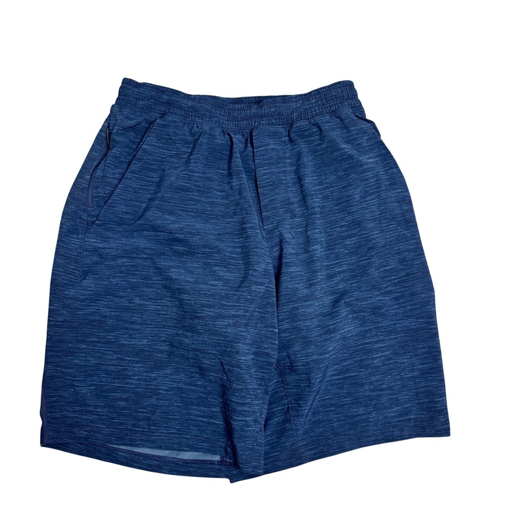Lululemon Pace Breaker 9" Lined Shorts Mens Small Navy Blue Space Dye Heathered